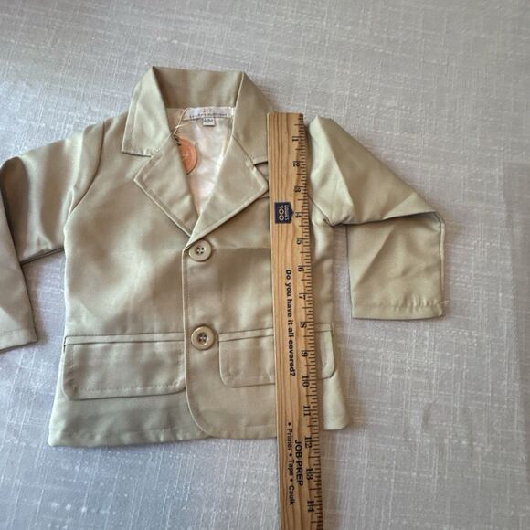 Bailey’s Blossoms Two Button Tan Blazer 0-3 Months NWT‎ - Picture 4 of 8